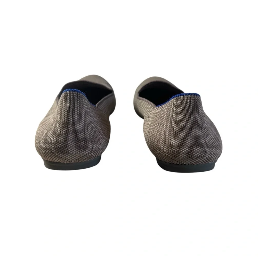 Rothy's Gray/Taupe Slip-On Flats with Blue Accent